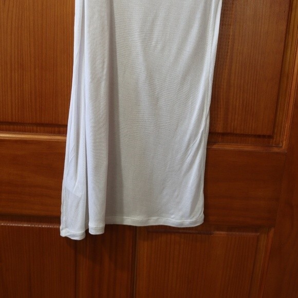 Heather Bordeaux White Tank Top 100% Modal Made in USA Basic Tank LG - Picture 5 of 9